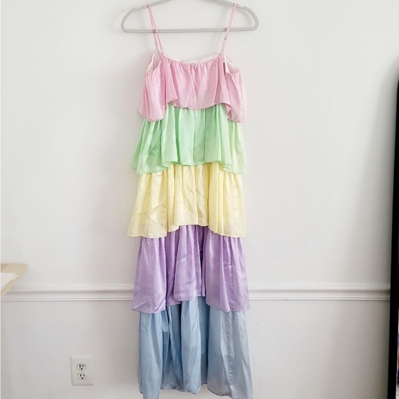 Olivia Rubin Tiered Multicolor Maxi Dress - Picture 10 of 12